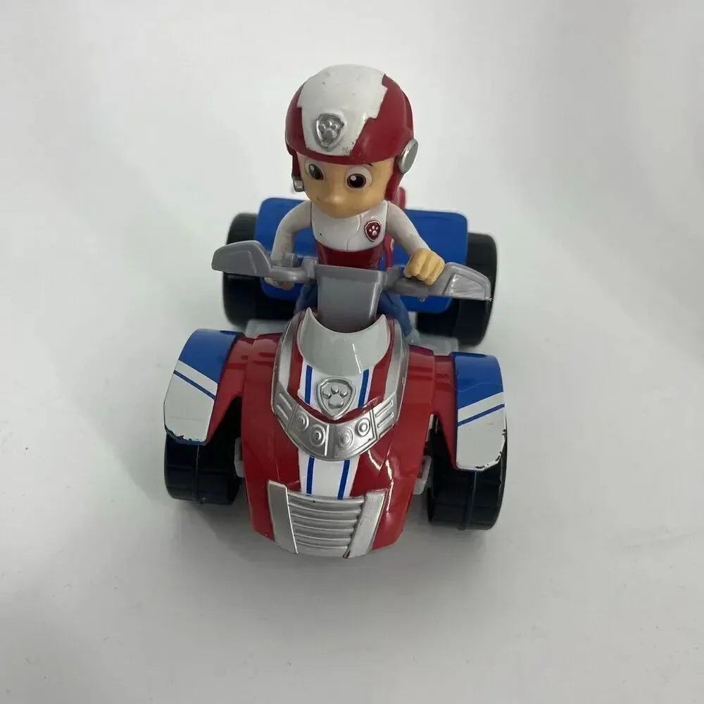 Paw Patrol Deluxe Vehicle Lot of 4 Chase Rocky Skye Ryder Action Figures Toy Set